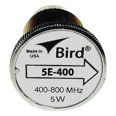 Elemento de 5 Watt en Línea 7/8\" para Wattmetro BIRD 43 en Rango de Frecuencia de 400 a 800 MHz.