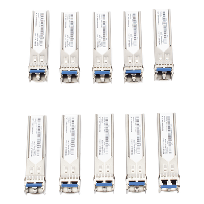 Paquete de 10 Piezas del Transceptor Industrial mini-Gbic SFP 1G LC TX:1310nm Para Fibra Mono Modo 20 Km