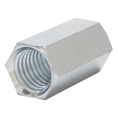 Cople hexagonal roscado cuerda maquina galvanizado de 6.5 mm (1/4\")