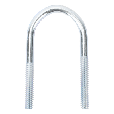 Abrazadera tipo U de 2 \", con acabado Electro Zinc, no incluye tuercas y arandelas