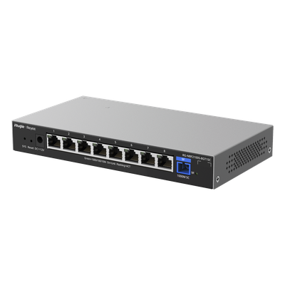 e-Lighten ONU / Switch Hibrido, Capa 2 con un Puerto PON 1G SC/UPC y 8 Puertos Ethernet 1G hasta 100 Clientes