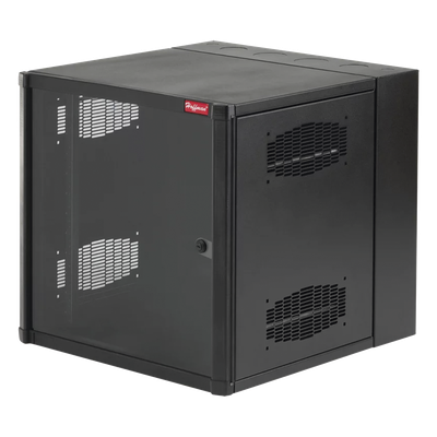 Gabinete AccessPlus 26 UR de Montaje en Pared de 19in, Rieles Numerados y Roscados #10-32, Puerta con Ventana de Seguridad, 600 mm de Ancho, 637 mm de Profundidad, Color Negro