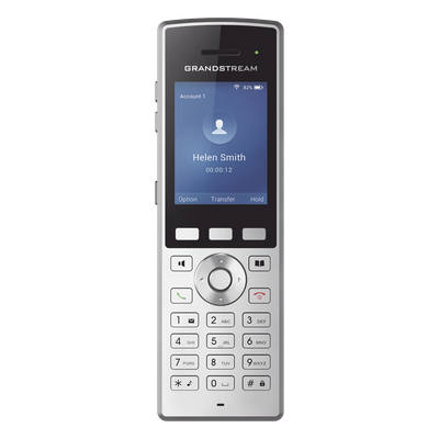 Teléfono WiFi portátil empresarial con 2 lineas y cuentas SIP, Bluetooth y botón Push-to-talk