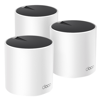 Kit 3 Routers Inalámbricos MESH Interior para Hogar / Doble Banda Wi-Fi 6 AX3000 Mbps / 3 Puerto Gigabit WAN/LAN / 2 Antenas Internas / Administración Mediante la App Deco (iOS, Android) / Protecci
