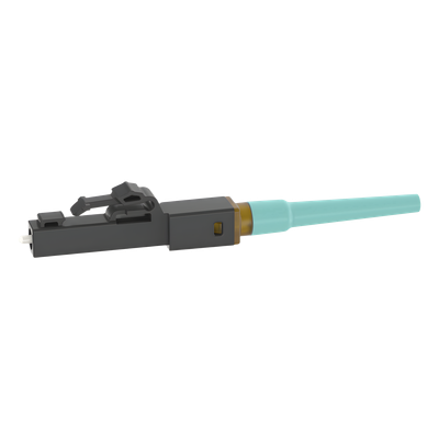 Conector LC de Empalme por Fusion OmniSplice™, Para Fibra Óptica Multimodo 50/125µm OM3/OM4/OM5, Color Aqua