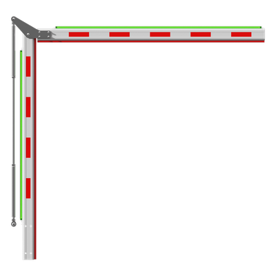 Brazo Articulado 4 mts (2+2) con Iluminación para Barreras Hikvision Serie DS-TMG320