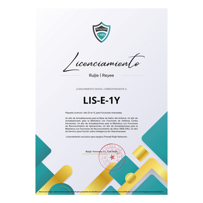 Paquete Licencia 1 año (5 en 1), para Funciones Avanzadas Firewall modelo Z3200 series
