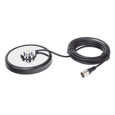 Montaje magnetico para antenas de 3/4\" (Nmo), 5 m de cable RG-58A/U, conector UHF (PL-259) macho, diámetro de 5\"