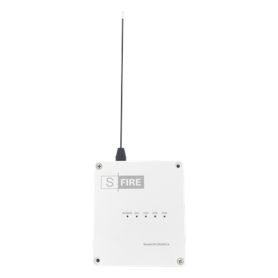 Receptor inalámbrico / 2500 metros de cobertura / 4 salidas de relevador tipo C