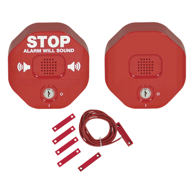 Alarma Multifunción Exit Stopper® Con Bocina Remota, Para Puertas Dobles, Solo Interiores