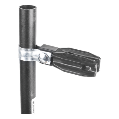 Aislador de Paso o Esquina con Abrazadera / 1 Pulgada (25 mm) / Resina Virgen 100% / Anti-Arqueo / Acero Galvanizado / Tubería de Malla Ciclónica