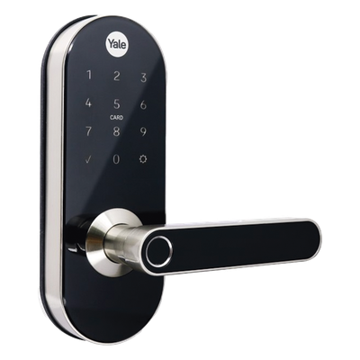 Cerradura Digital YMC420 / con Teclado Táctil / lector de Tarjetas / Huellas / Incluye HUB / compatible con YALE CONNECT