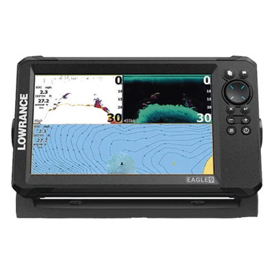 Eagle-9 ecosonda en pantalla horizontal IPS de 9 pulgadas, incluye transductor skimmer 50/200 kHz