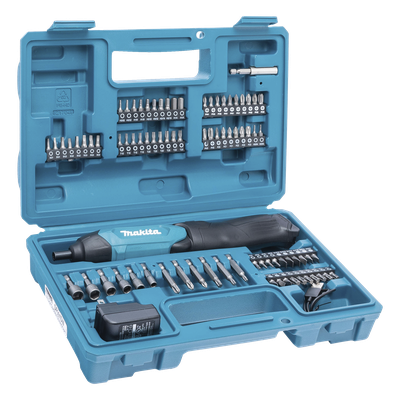 Atornillador Reversible (Broquero 1/4) de 220 RPM con Cargador USB (Incluye 81 Puntas).