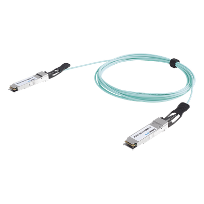 Cable AOC QSFP+ de 40 Gbps a 40 Gbps / Cable de fibra óptica Activo / Longitud: 30 metros