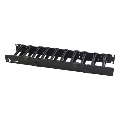 Organizador de Cable Horizontal RouteIT, Sencillo, Para Rack de 19in, 4in de profundidad, 1UR