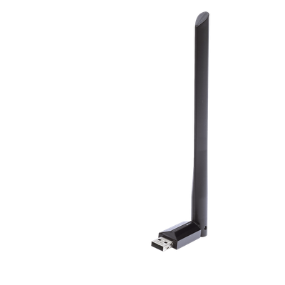 Adaptador USB inalámbrico doble banda AC 600 Mbps, antena de alta ganancia.