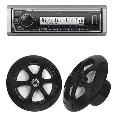 Kit de estéreo con Bluetooth KMR-M332BT | más Par de bocinas KFC-1613MRB
