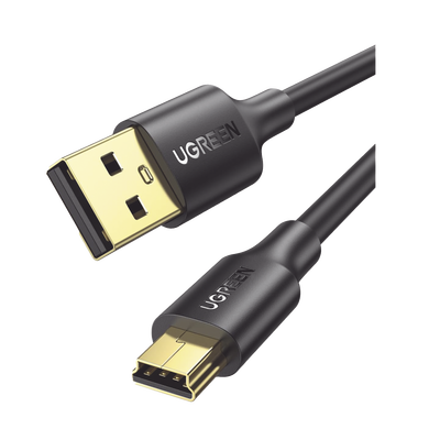 Cable USB-A 2.0 a Mini USB | 1m | Cable de Datos y Alimentación | 480Mps | Chip Inteligente | PVC | Para Discos Duros HDD o SSD, Go-Pro Hero, Mando de PS3, Cámaras Digitales, Reproductores MP3, MP4