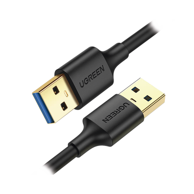 Cable USB-A 3.0 a  USB-A 3.0 / 2 Metros / Macho a Macho / Conector Niquelado / Núcleo de Cobre Estañado / Blindaje Múltiple / Velocidad 5Gbps / No Requiere Controlador / Compatible con USB2.0 Y USB