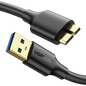Cable Adaptador USB-A 3.0 a Micro USB 3.0 / 0.5 Metros / Carga y Sincronización de Datos / Velocidad de hasta 5 Gbps / Blindaje Interior Múltiple / Núcleo de Cobre Estañado de 22 AWG / Compatibilid