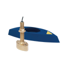 Transductor Thru-Hull / Bronce / Diseño Compacto / Desviador de Agua Aerada / Retornos de Eco Sólidos