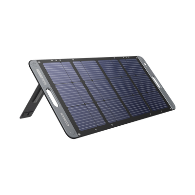 Panel Solar Plegable 100W / Recomendado para el Power Station Portable de 600W UGREEN /  Alta Eficiencia de Conversión / Alineación Inteligente de la Luz Solar / Resistente Al Agua Y Duradero / Inc