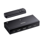 Conmutador HDMI Switch 4@60Hz | 3 Entradas a 1 Salida | 3D | HDR | Dolby Atmos | DTS5.1/7.1 | HDCP2.2 | PCM2.0 | HDMI2.0 | Reduce el Retraso y la perdida de fotogramas | Incluye Control Remoto.