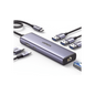 HUB USB-C (Docking Revodok) 6 en 1 | 3 Puertos USB-A 3.0 (5 Gbps) | USB-C PD 100W | HDMI 4K@30Hz | Entrada 1 RJ45 (Gigabit Ethernet) | Chip de Última Generación | Potente Disipación de Calor |  Caj