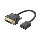 Adaptador DVI Macho a HDMI Hembra / Bidireccional / 1080P@60Hz / Cable 22 cm (8.66 in) / Triple Blindaje