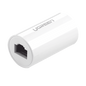 Acoplador y Protector (Extensor de Cable Ethernet RJ45) | 1000Mbps | Compatibilidad con Cat7/Cat6/Cat5e | Compatible con POE | Ignífugo | ABS | Color Blanco