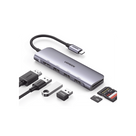 Docking Station USB-C / 6 en 1 / HDMI 4K@30Hz / 3 Puertos USB 3.0 / Lector SD + Micro SD / Aluminio