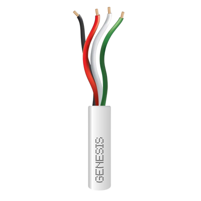 Bobina de 305 Metros (1000 Pies) / Cable de Cobre / 4 x 22 AWG / Riser / Color Blanco / Para Aplicaciones de Alarmas de Intrusión y Automatización