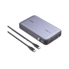 Power Bank / 20000mAh / 100W Max / 3 Salidas USB-C + USB-A / PD 3.0 / QC3.0 / Pantalla Inteligente / Carcasa Ignífuga / Gris