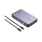 Power Bank de 20000mAh | 3 Salidas 100W Max. | USB-A + 2 USB-C | PD 3.0 | QC3.0 | FCP | SCP | Pantalla Inteligente | Carcasa Ignifuga | Color Gris | Incluye Cable USB de 50cm | Carga tu Laptop de M