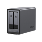 NAS 2 Bahías / Intel N100 4 Núcleos / DDR5 8 GB / SATA 48 TB / M.2 NVMe 16 TB / Ethernet 2.5G / HDMI 4K