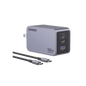 Cargador de 100W serie Nexode Pro | 3 Puertos de Carga Rápida | 2 USB-C | 1 USB-A | Tecnología GaNInfinity | PD3.1 de 100W / QC4.0 | Tecnología de Protección Térmica | Optimiza la Carga | Caja de A
