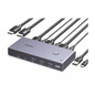 Conmutador KVM DisplayPort 8K | DP 1.4 | 2 Entradas 1 Salida | 4 Puertos USB 3.0 (3 USBA *1 USBC) | Soporta 8K@60Hz | HDR | Control de Escritorio | Carcasa de Aluminio | Indicador Led | Compatible