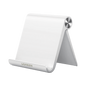Soporte de Escritorio para Telefono Celular / Ajustable de 0° a 100° / Goma Antiarañazos / Antideslizante / Amplia Compatibilidad con dispositivos de 4'' a 7.9'' / Plegable / ABS / Color Blanco