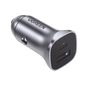 Cargador de Auto 24W | Puerto USB-A y USB-C | Carga Rápida | Compatible con Vehículos de 12 y 24 VCD | PD3.0 + QC3.0 | Indicador Led | Diseño Compacto | Chip Inteligente | Caja de Aluminio