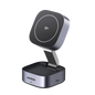 Cargador Inalámbrico 2 en 1 25W / Tecnología Magnética Qi 2 / 15W para Teléfono + 5W para Auriculares / Puerto USB-C 5W / Protecciones Múltiples / Cable USB-C Incluido