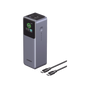 Power Bank de 25000mAh | 3 Salidas 200W Max. | USB-A + 2 USB-C | PD 3.0, QC3.0 | FCP | SCP | Pantalla Inteligente | Carcasa Ignifuga | Color Gris | Incluye Cable USB de 50cm | Carga tu Laptop de Ma
