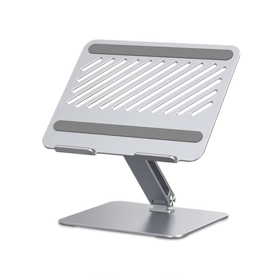 Soporte de Aluminio para Laptop | Ajustable 180° | Soporta Laptops de 10 a 17.3''| Capacidad de Carga 5Kg | Excelente Estabilidad | Diseño Para Alta Disipación de Calor | Altura y Angulo Ajustable
