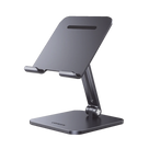 Soporte para Tablet / Ajustable 5-135° / Altura 7.1-9.1 pulgadas / Carga Máxima 1 kg / Aluminio / Plegable