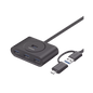 HUB USB-A y C 3.0 4 en 1 | Con Conector USB-C y USB-A | 4 Puertos USB-A 3.0 (5Gbps) | Cable de 25cm | Indicador Led | Ideal para Transferencia de Datos | Entrada Micro USB para alimentar equipos de