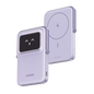 Power Bank Serie UNO Inalambrico | 10000mAh | 7.5W/20W  |  Con Emojis de Estado | Carga Rápida USB-C Bidireccional  | Pantalla TFT  Inteligente | Con Holder | Color Purple.