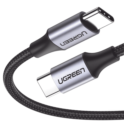 Cable USB-C a USB-C | 1 Metro (3.28 Pies) | Transferencia de Datos de 480 Mbps | Carga Rápida de Hasta 60W | QC 4.0/3.0/2.0 | PD3.0 | FPC | AFC | Protección Integrada | Caja de Aluminio | Nylon Tre