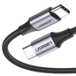 Cable USB-C a USB-C | 1 Metro (3.28 Pies) | Transferencia de Datos de 480 Mbps | Carga Rápida de Hasta 60W | QC 4.0/3.0/2.0 | PD3.0 | FPC | AFC | Protección Integrada | Caja de Aluminio | Nylon Tre