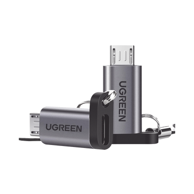 Adaptador USB-C 3.1 a Micro USB | Carga Rápida | FPC/QC2.0 | Sincronización de Datos | Velocidad de Transferencia de hasta 480Mbps | Incluye Cordón | Caja de Aluminio | Múltiples Protecciones | Amp