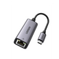 Adaptador de Red USB-C 3.1 (5 Gbps) a RJ45 | Thunderbolt 3 | Admite 10/100/1000 Mbps |  Chip Inteligente | Amplia Compatibilidad | Caja de Aluminio | Longitud del cable 10 cm.